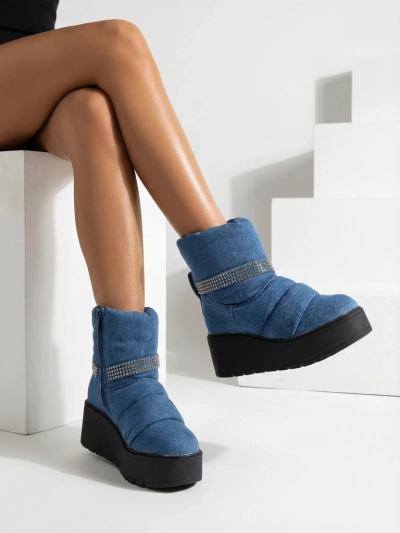 Royalfashion Damen Keil-Snowboots Renosi
