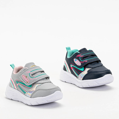 Mikorasi Sportschuhe für Mädchen in Marineblau und Mintgrün - Schuhe