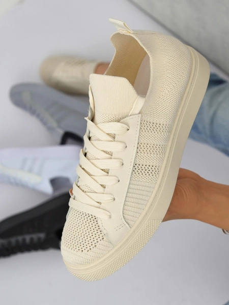 Beige Damiani Sneakers – leichte Stoff-/Öko-Leder-Sneakers für den Sommer