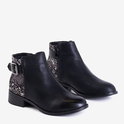 Schwarze Damenstiefel mit flachen Absätzen Fireli - Footwear