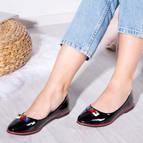 Чорні балетки з прикрасами Jess - Взуття