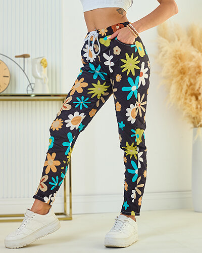 Royalfashion Damenhose aus geblümtem Stoff