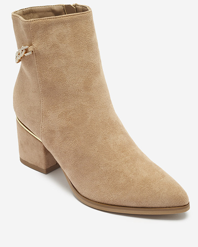 Hellbraune Damen Stöckelschuhe mit Kette Bellami- Footwear