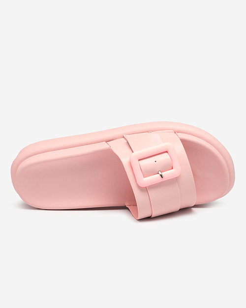 Рожеві жіночі шльопанці з пряжкою Liselda