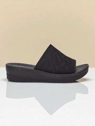 Royalfashion Damen Sandalen mit kleinem Keilabsatz Elara