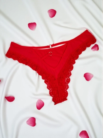 Damen-Spitzen-Tanga-Slip mit Spitze