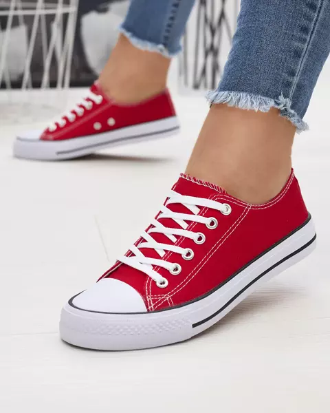 Rote klassische Damen-Schnürsneaker Ogisa - Schuhe