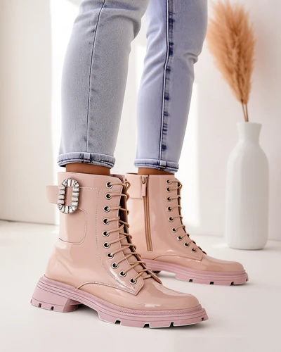 Royalfashion Damen Schnürstiefeletten Lacero