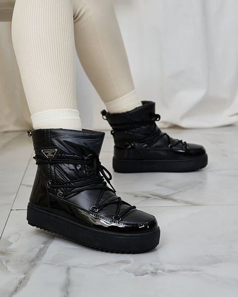 Royalfashion Damen-Schlupfstiefel a'la Schneestiefel in schwarz Nevsone