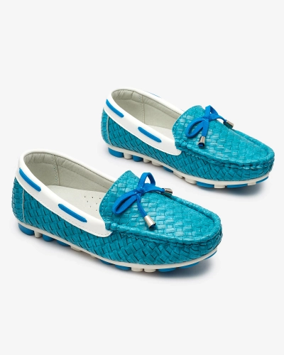 Türkisfarbene Mokassins für Kinder Dannad- Footwear