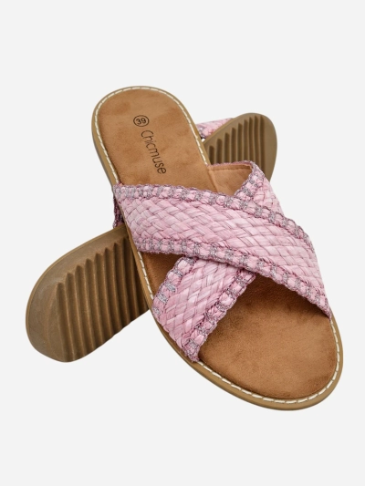 Royalfashion Damen Sandalen mit geflochtenen Riemen Bornes