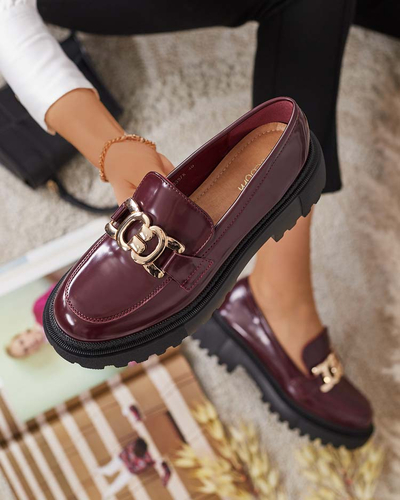 Royalfashion Damen lackierte Mokassins Bevevra