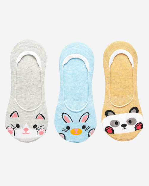 Різнокольорові жіночі шкарпетки тварин з 3 упаковок / упак. - Нижня білизна