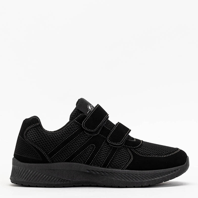 OUTLET Schwarze Herren Sportschuhe mit Klettverschluss Baikis - Schuhe