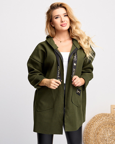 Grüne Damenjacke - Verzierter Mantel - Kleidung