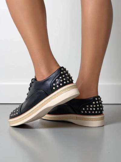 Royalfashion Damen Ballerinas mit Nieten Azaldo