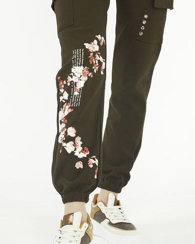 Damen-Cargohose, grün - Bekleidung