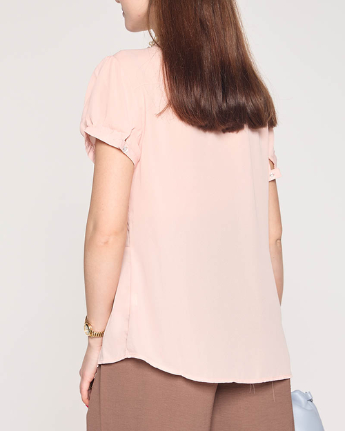 Жіноча рожева сорочка застібається на гудзики - Одяг