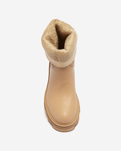 Damen-Stiefelette zum Hineinschlüpfen mit kamelfarbener Mekira-Isolierung - Footwear