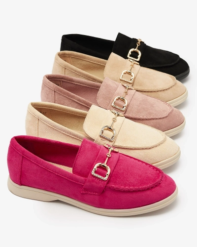 Fuchsia Damen Mokassins mit Goldverzierung Neterri - Footwear