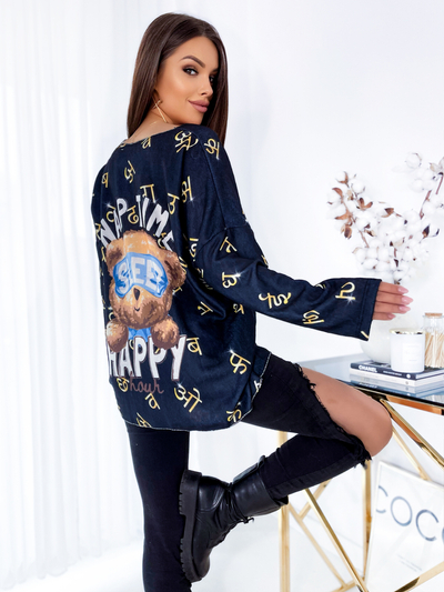 Royalfashion Damen Longbluse mit Druck