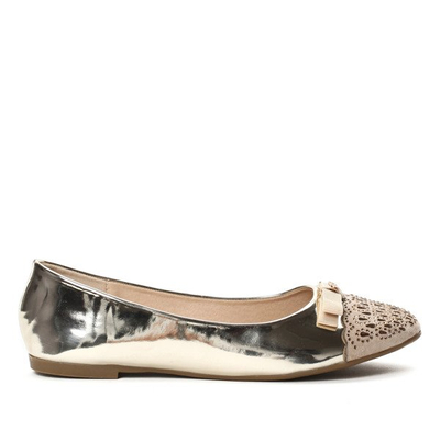 Złote baleriny - Obuwie