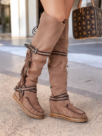 Royalfashion Damen-Overknee-Stiefel Eliferse