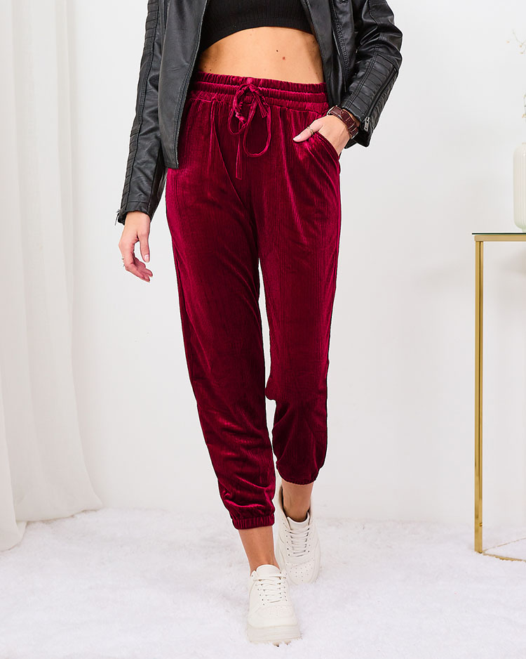 Royalfashion Graue Damen Cord-Sweatpants