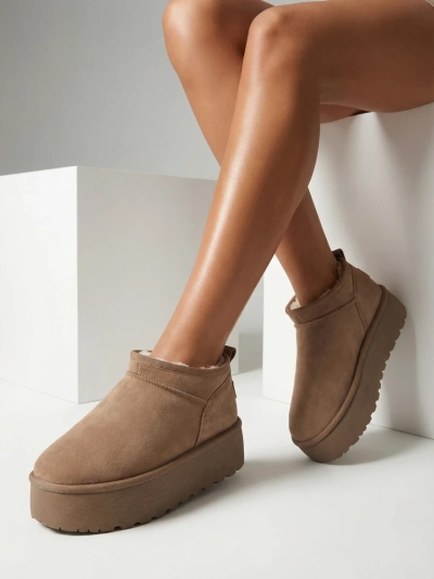 Royalfashion Damen Kurzstiefel a'la Schneestiefel Ozozi