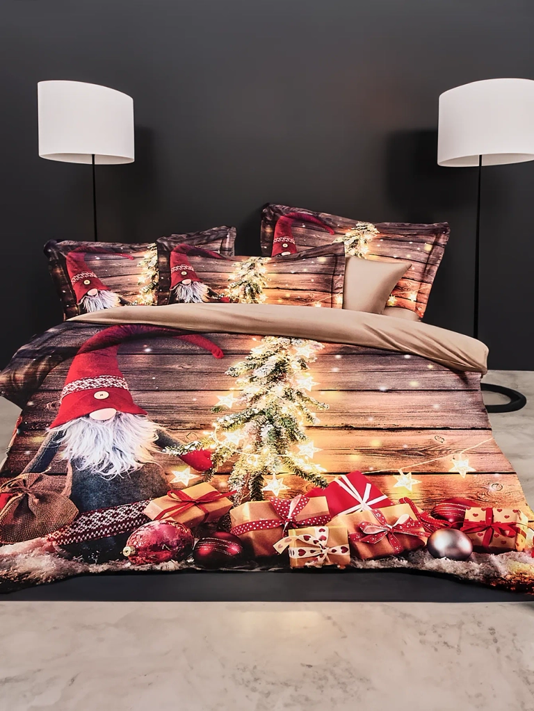 Royalfashion Weihnachtsbettwäsche 160x200 Set 3 TEILE