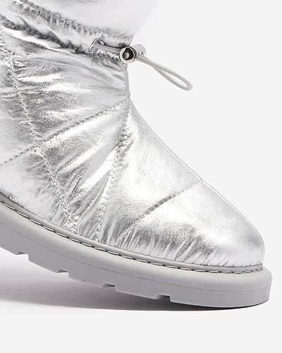 Silberne Damen Isolierte Stiefel a'la Schneestiefel Kaliolen - Footwear
