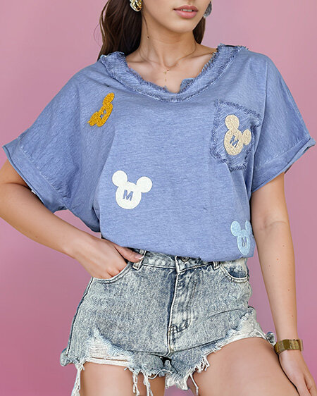 Royalfashion Damen-T-Shirt mit Patches