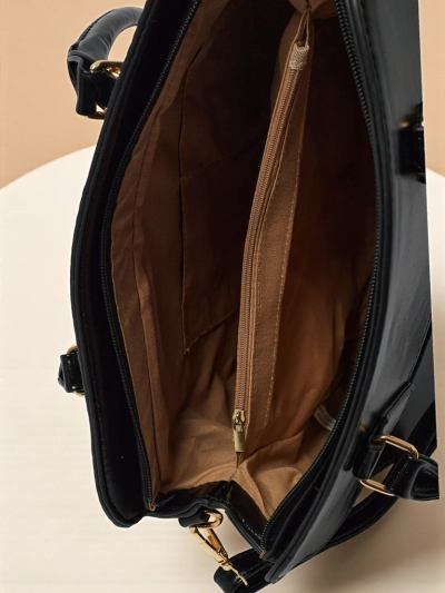 Damen Shopper Handtasche aus Öko-Leder mit Prägung Iron Lace