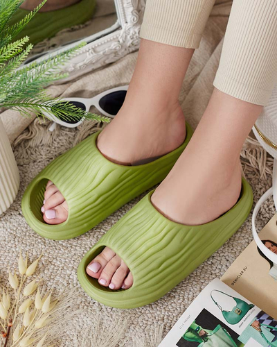 Royalfashion Women's Magged rubber flip-flops