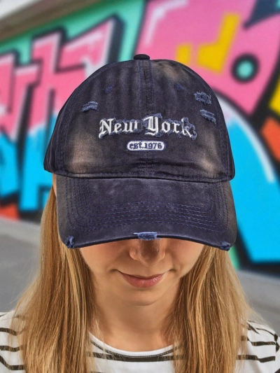 Royalfashion Кепка з козирком New York 1976 з потертостями