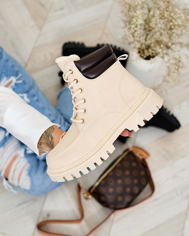 Royalfashion Beige Damen Trapper Saramellia