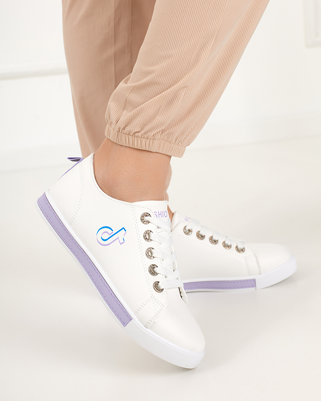 Weiß-lila Damen-Sneaker Tictoa - Footwear