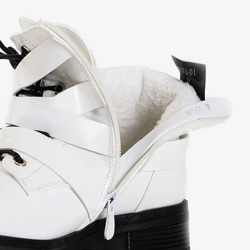 Жіночі білі сумки-еліти на пряжки - Взуття