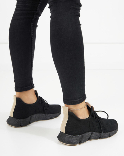 Sportschuhe in Schwarz und Beige für Damen Bommgi - Schuhe