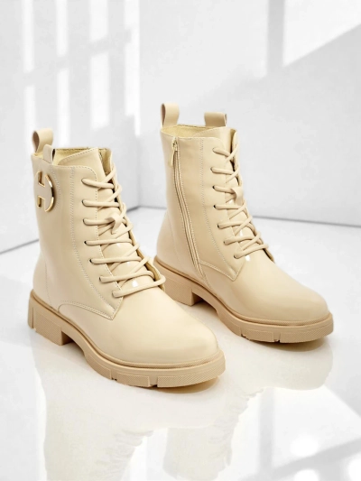 Lackierte Damen Schnürstiefeletten Kalen