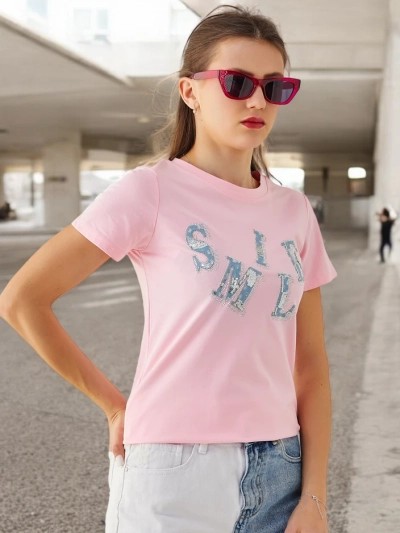 Royalfashion Baumwollbluse für Damen mit der Aufschrift
