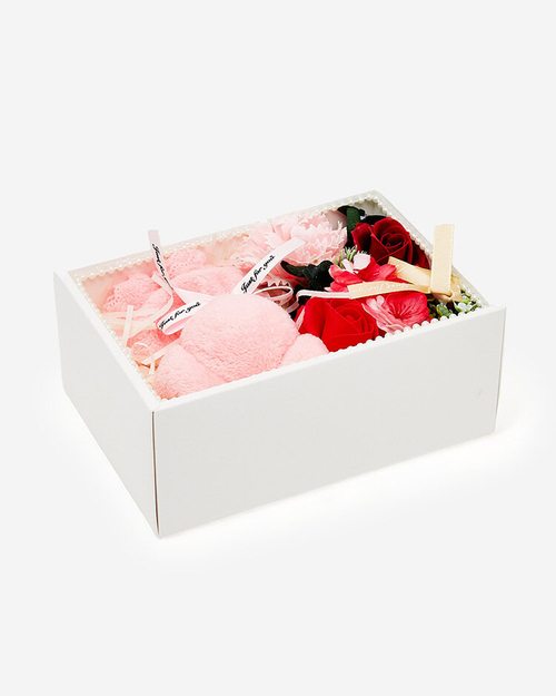 Royalfashion Flowerbox Квіти в коробці з ведмедиком