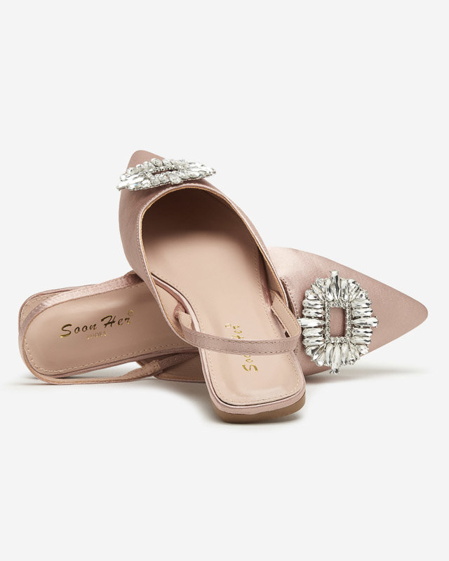 OUTLET Hausschuhe a'la Ballerinas in hellrosa Etalli. Schuhe