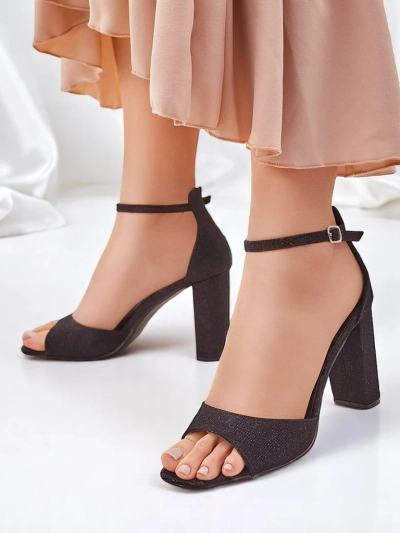 Royalfashion Glitzer Damen Sandalen Rokates