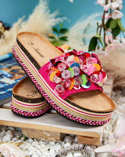 Жіночі шльопанці Loassa зі стразами Royalfashion