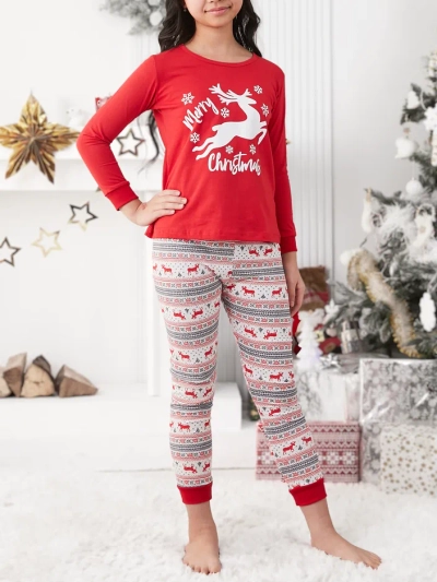 Royalfashion Weihnachts-Kinderpyjamas mit Druck