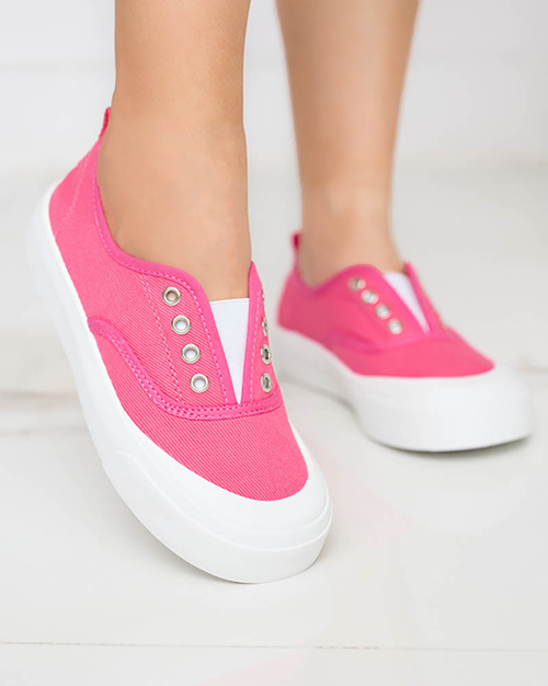 Жіночі темно-рожеві кросівки на більш товстій підошві Askol-Shoes