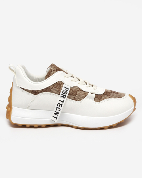 Білі жіночі кросівки з модним принтом Tentis