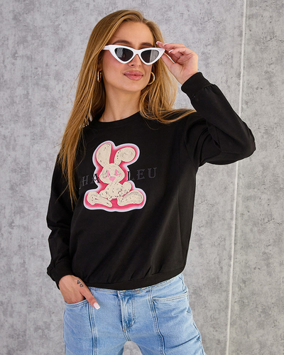 Royalfashion Damen Sweatshirt aus Baumwolle mit dünnem Druck