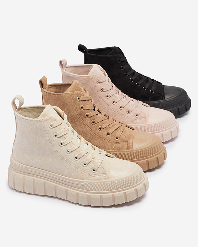 Schwarzer Damen-Schnürstiefel a'la sneakers Netara - Footwear